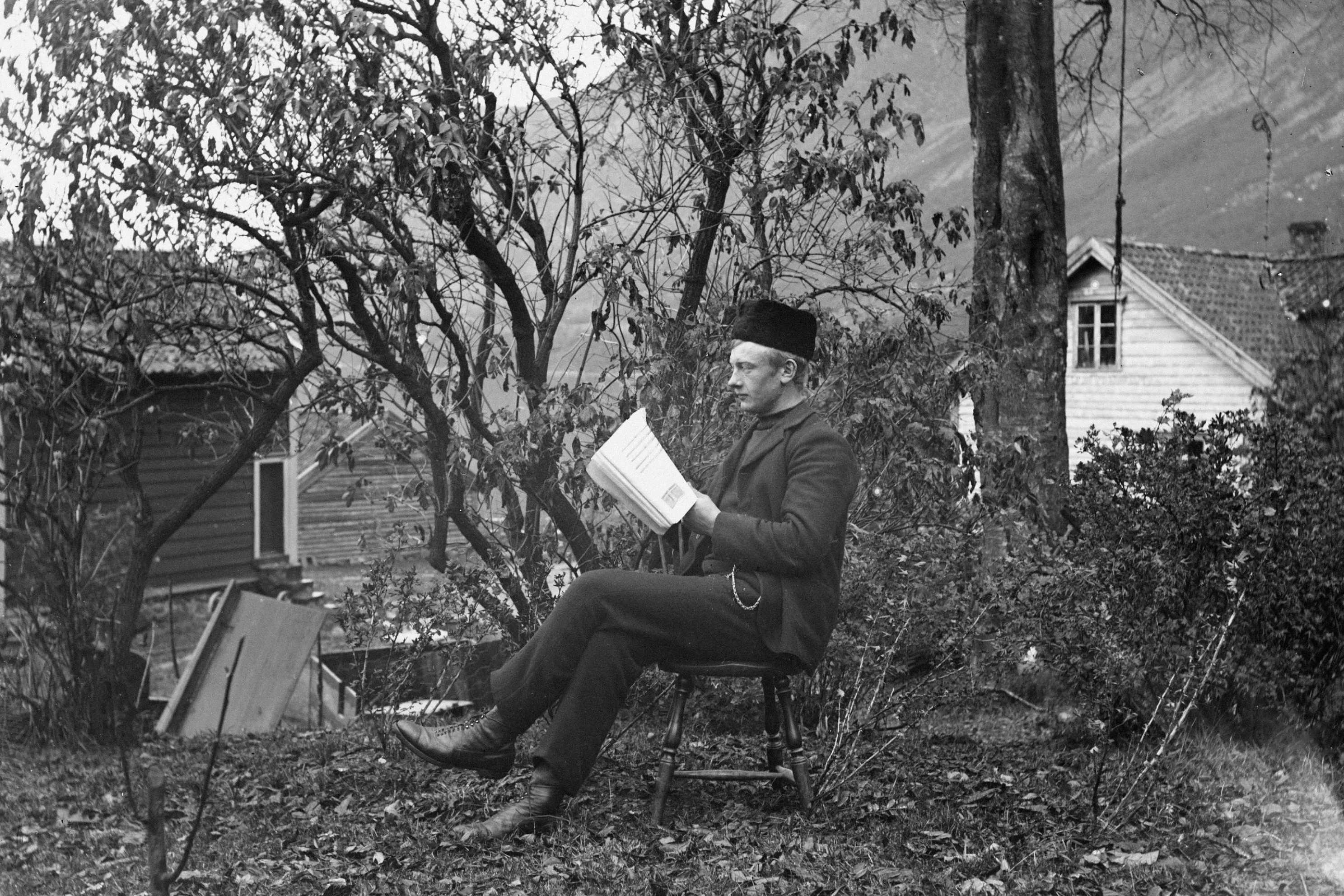 Young Alf with a book